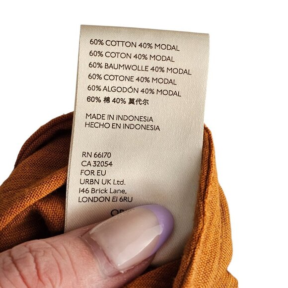 Anthropologie Brown Burnt Orange Tank Top Blouse Sz M - Picture 6 of 7